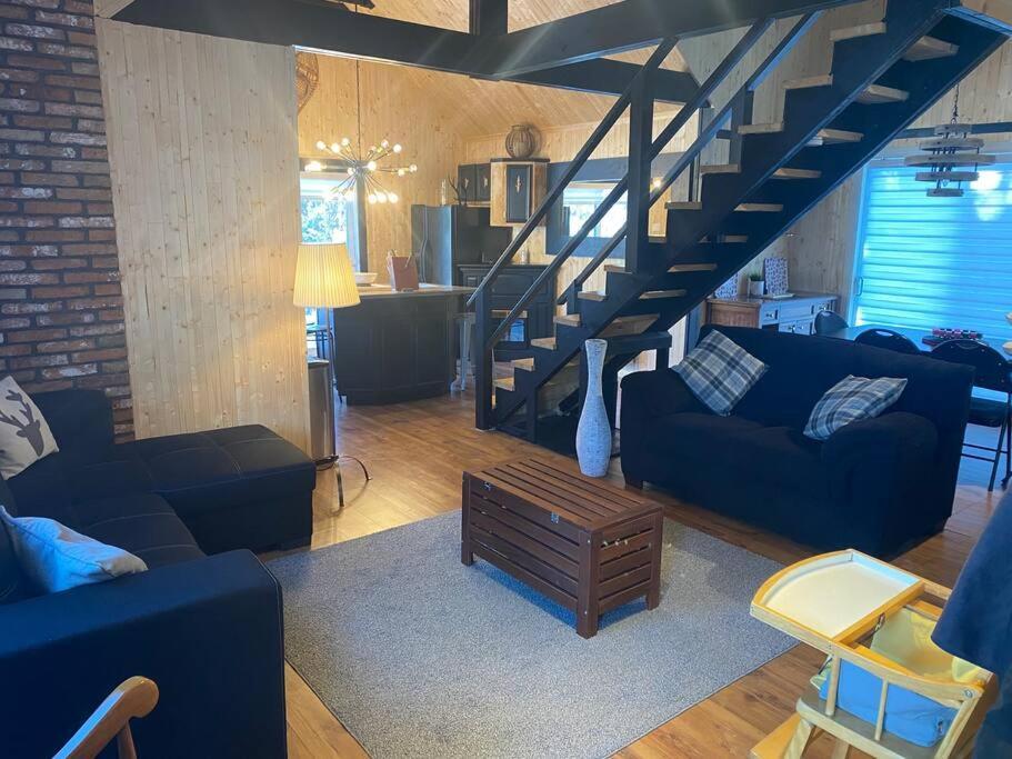 Le Jazz- Chalet Rustique/Chic Avec Spa Notre-Dame-Des-Bois Εξωτερικό φωτογραφία
